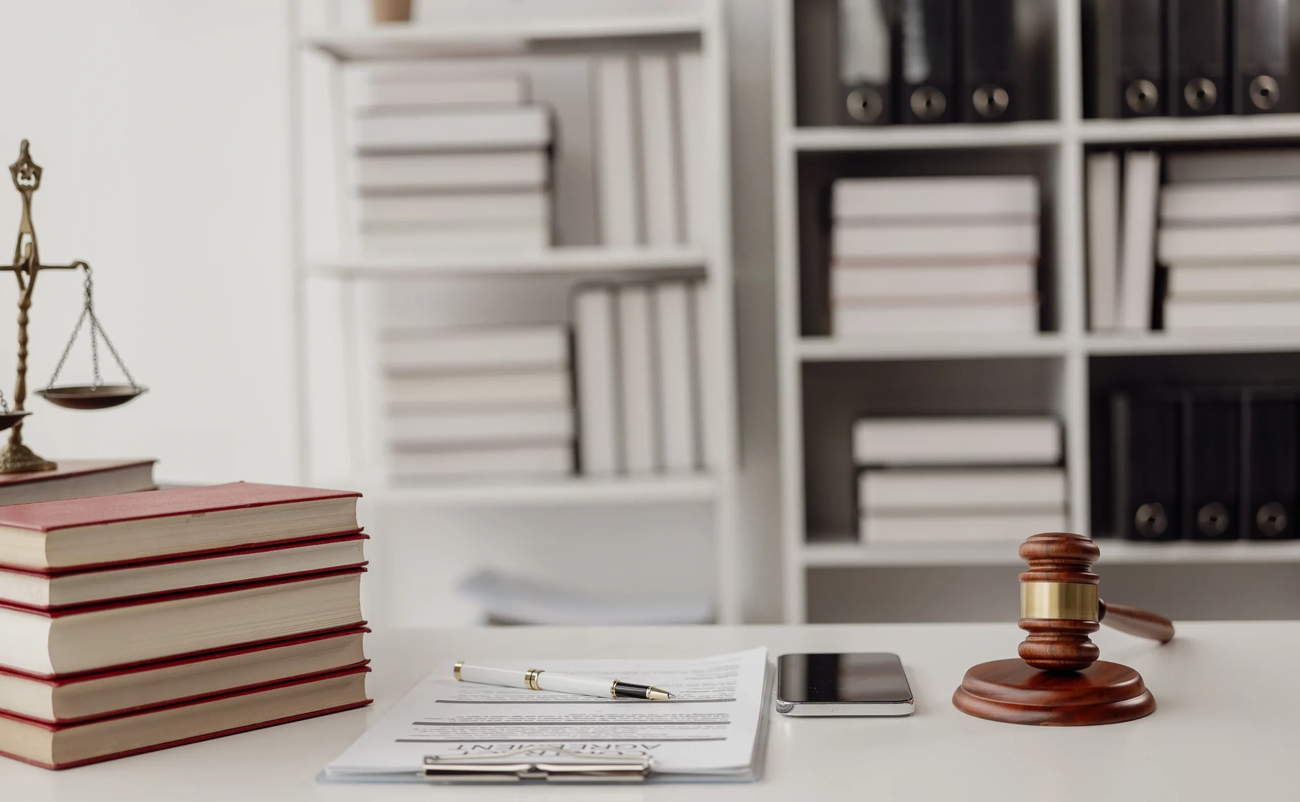 Attorney reviewing litigation strategy and evidence